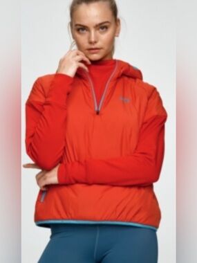 Kari Traa Women's Solveig Hybrid Orange & Blue Jacket Granola Girl Gorpcore S